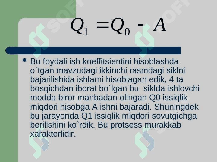 Issiqlik – kuch bug‘ sikllari. Karno va Renkin sikllarini taqqoslash. 4
