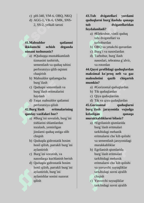 Test konchilik 6