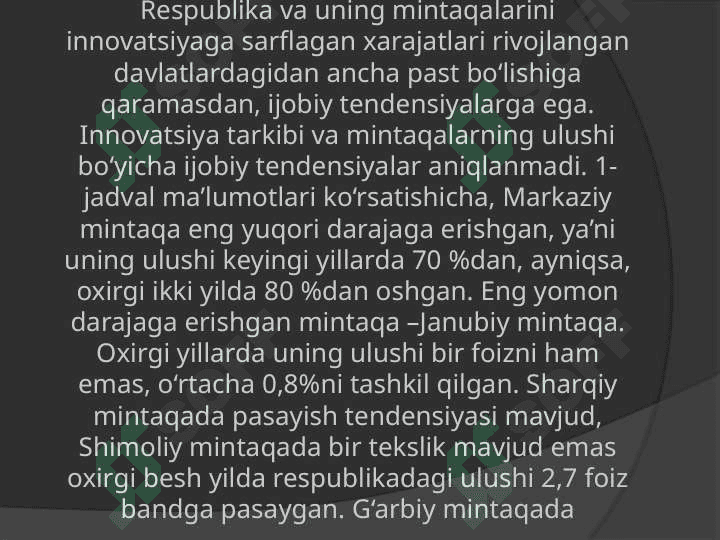 Innavatsion xarajatlarning   tarkibi va tuzilmasi 4