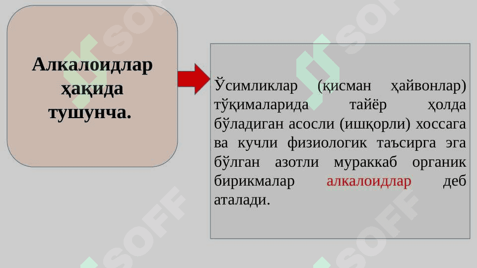 АЛКАЛОИДЛАР ВА УЛАРНИНГ ТУРЛАРИ 2