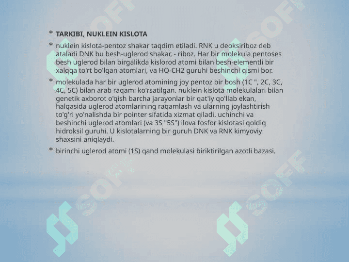 NUKLEOTIDLARNING ALMASHINUVI 8
