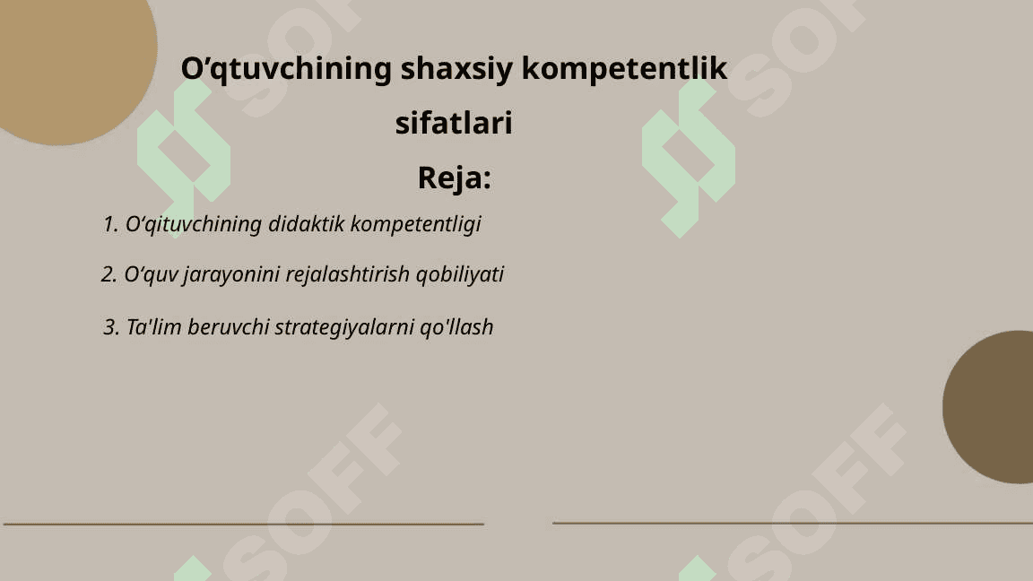 O’qtuvchining shaxsiy kompetentlik sifatlari 2