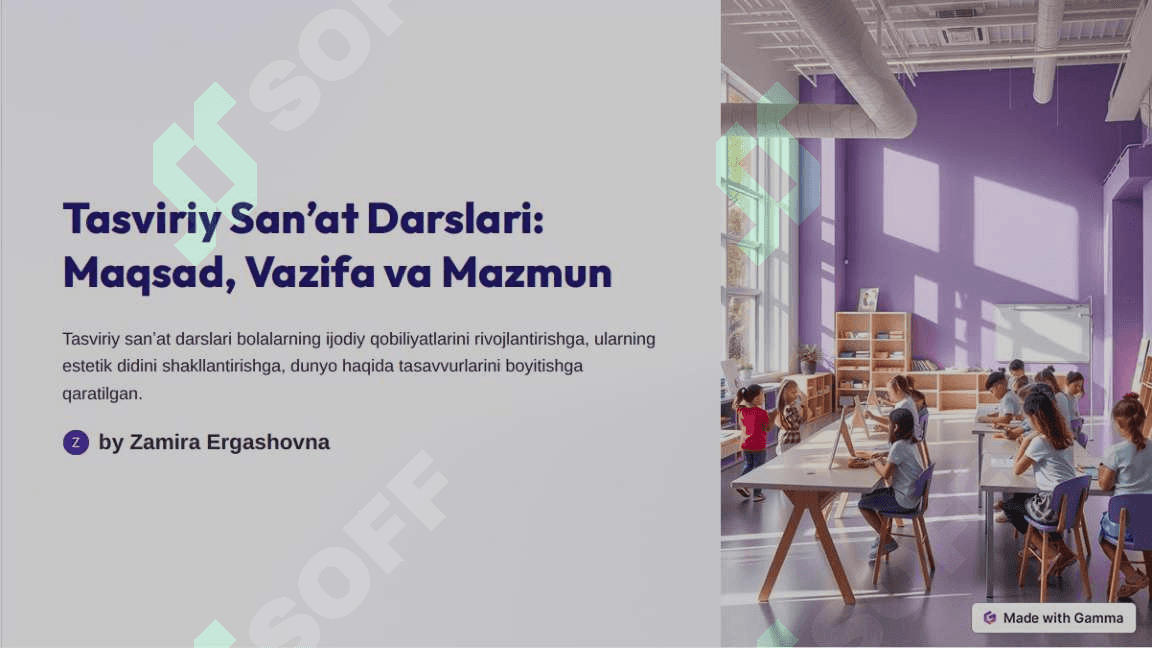 Tasviriy san'at darslarida ijodiy topshiriqlar yaratish ppt 2