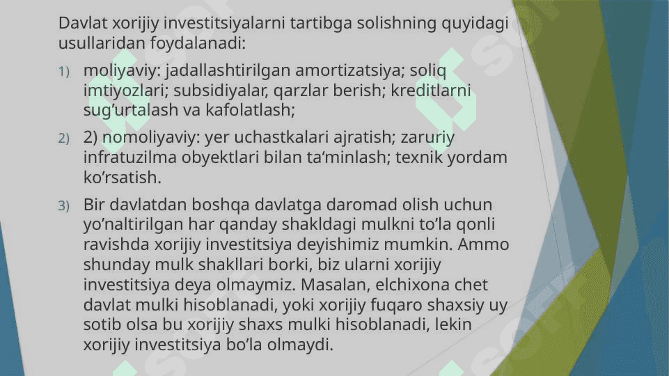 Xorijiy investitsiyalarning shakl va turlari 4