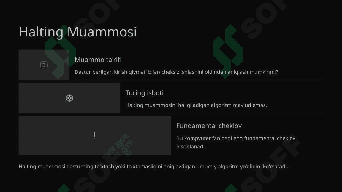 Algoritmik hal etilmaydigan masalalar 8