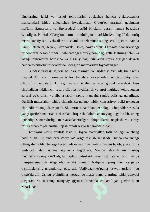 qora marmar asosida yirik to‘ldiruvchi ishlab chiqarish maydalash jarayoni 8