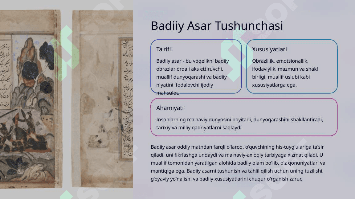 Badiiy Asar Matni Ustida Ishlash 3