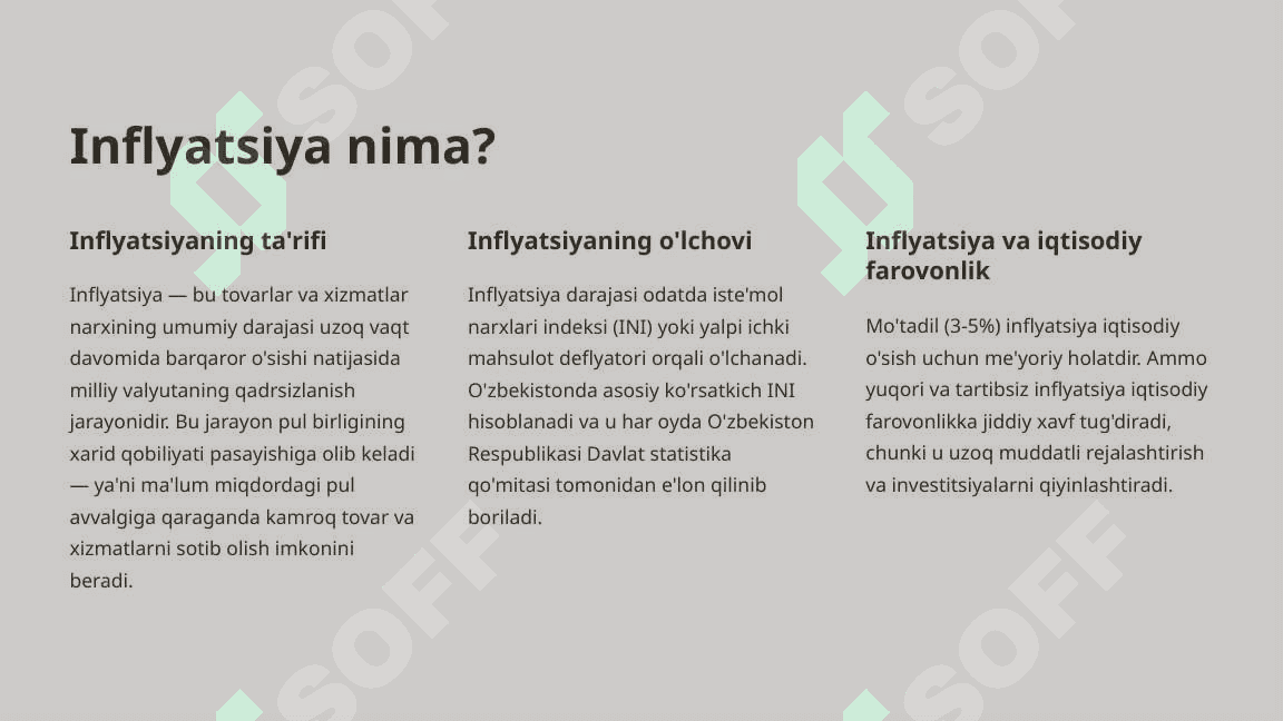 Inflyatsiya sabablari, oqibatlari va ijtimoiy xarajatlar 3