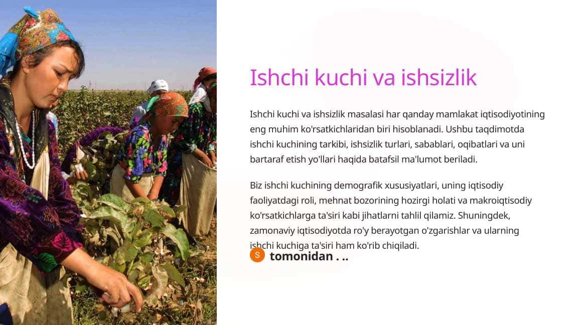 Ishchi kuchi va ishsizlik 1