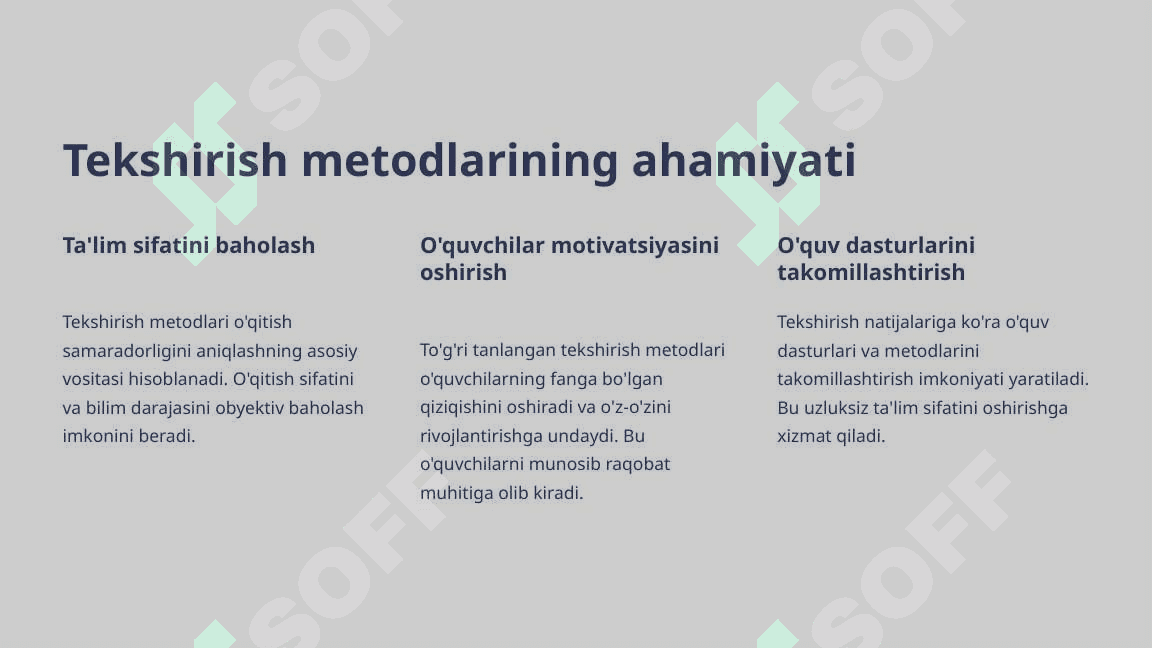 Ona tili o'qitish metodikasining tekshirish metodlari 3