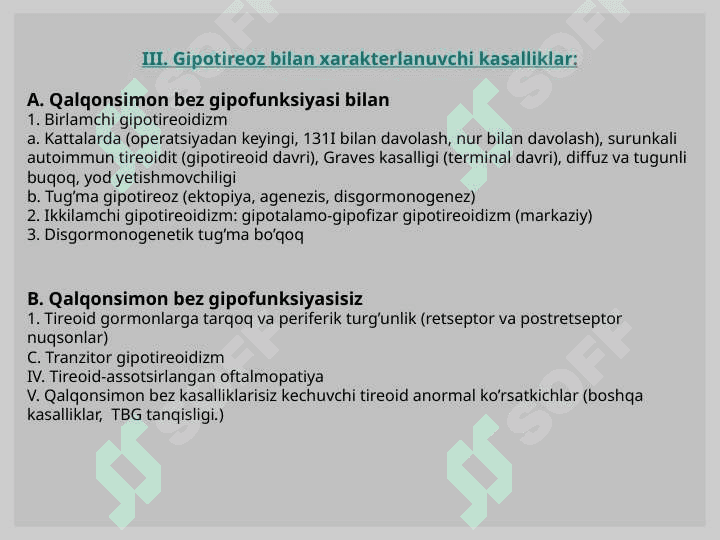 QALQONSIMON BEZ KASALLIKLARI DIAGNOSTIKASI. KLASSIFIKATSIYA. QALQONSIMON  BEZ PALPATSIYASI. SINTIGRAFIK TEKSHIRUV USULI. QALQONSIMON BEZNI ASPIRATSION BIOPSIYASI. 6