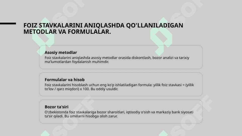 Qarz uzishning о‘rtacha muddati va foiz stavkasi miqdorini aniqlash 4