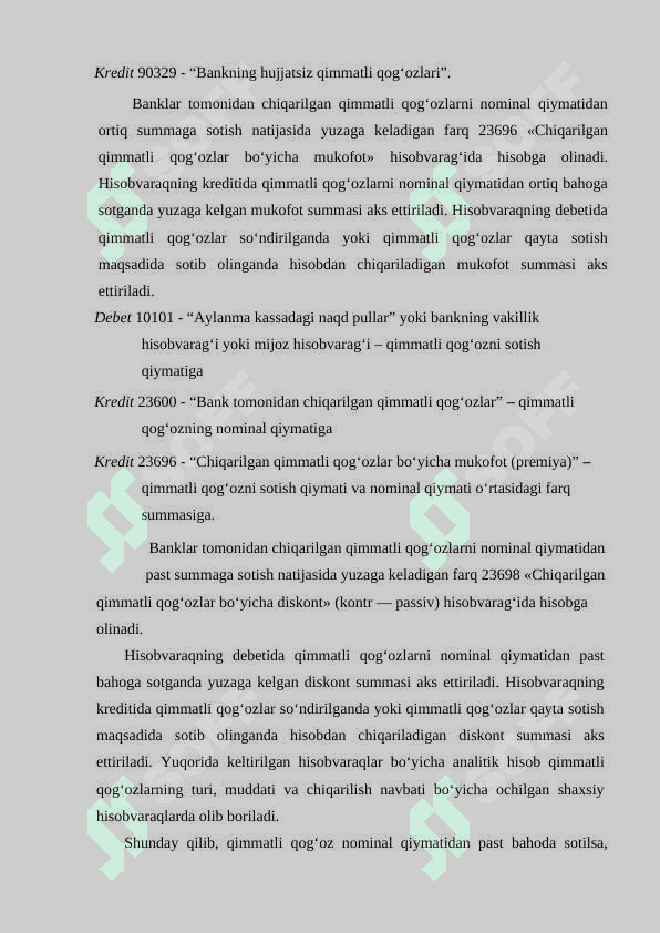Tijorat banklari tomonidan chiqariladigan qimmatli qog'ozlar hisobi 4