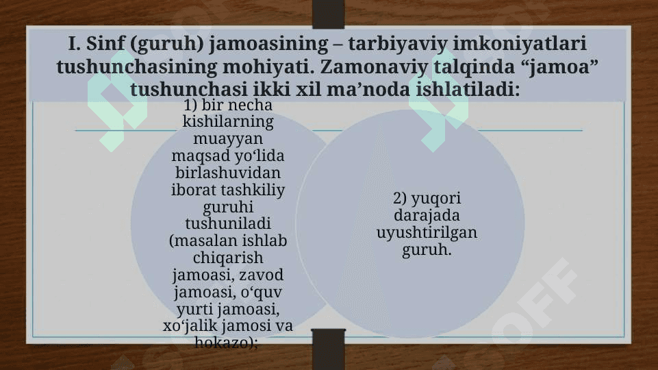 SINF (GURUH) JAMOASINING TARBIYAVIY IMKONIYATLARINI TASHXIS ETISH 4