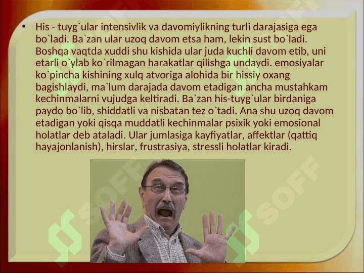 Hissiyot haqida tushuncha 7