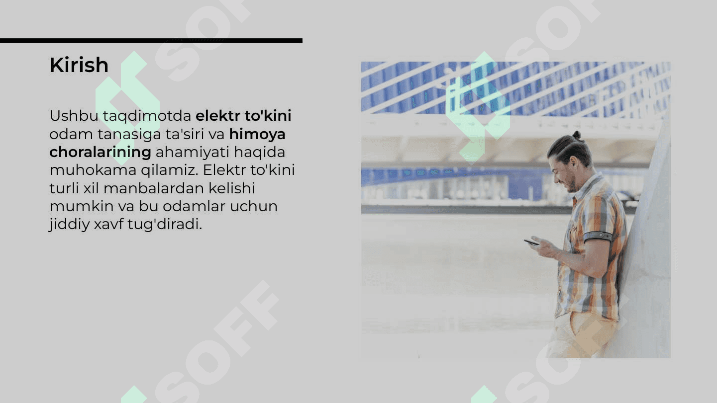 Elektr to'kini odam tanasiga ta'siri va undan himoya chorasi 2