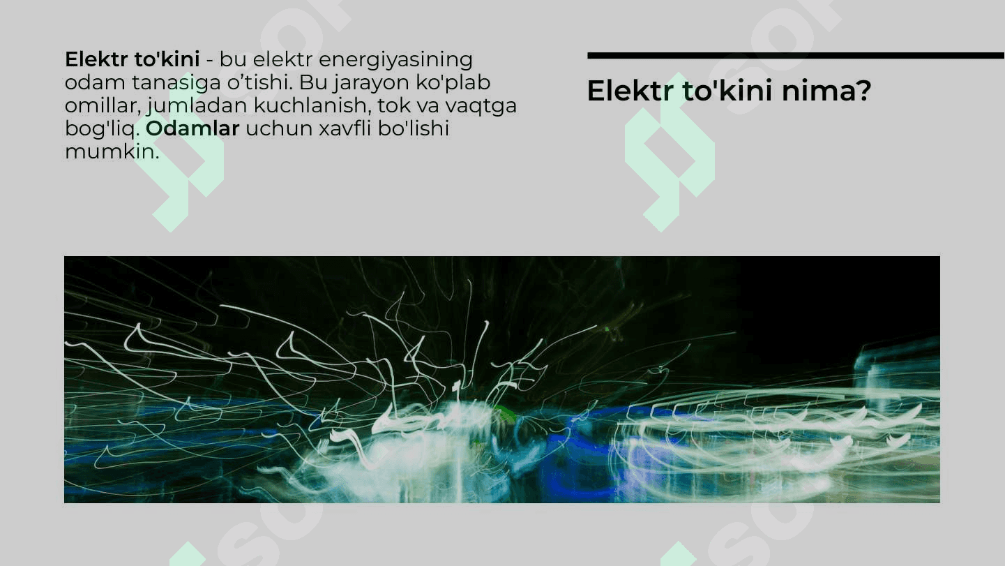 Elektr to'kini odam tanasiga ta'siri va undan himoya chorasi 3