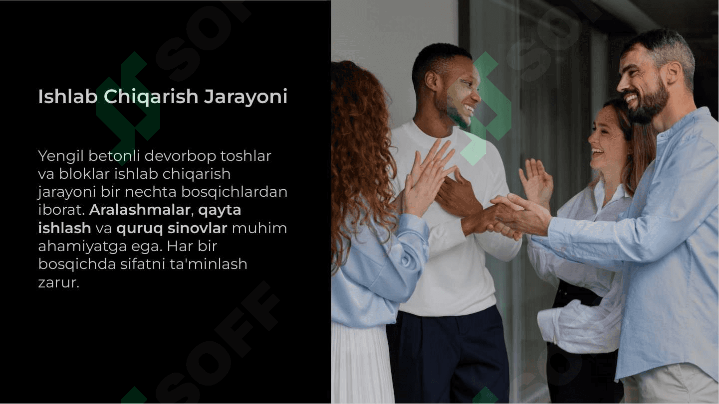 Rivojlangan xorijiy davlatlarda devorbop materiallarni ishlab chiqarish. Yengil betonli devorbop toshlar va bloklar 4