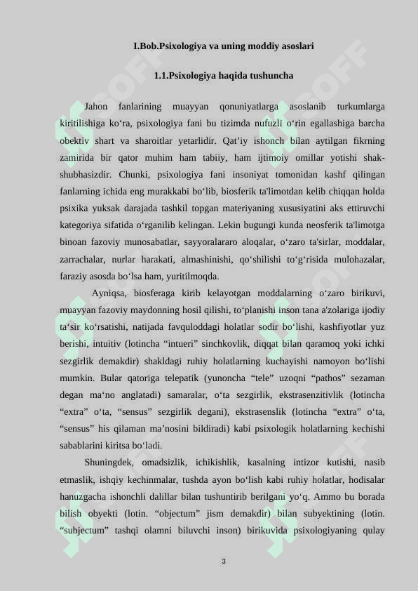 Umumiy psixologiyaning asosiy sohadagi tavsifi 3