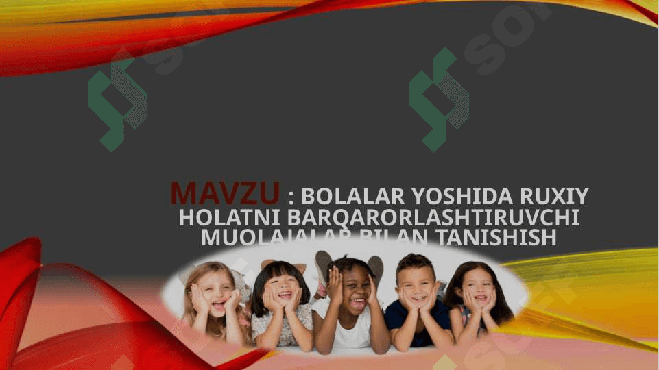 Bolalar yoshida ruxiy holatni barqarorlashtiruvchi muolajalar bilan tanishish 2