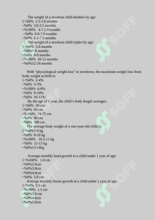 TEST QUESTIONS ON THE SUBJECT PROPAEDEUTIICS OF CHILDHOOD DISEASES 2