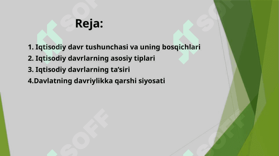 Mavzu:Iqtisodiy davrlar va tebranishlar 2