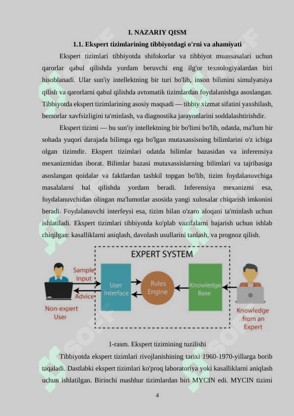 Ekspert tizimlaridan tibbiyotda foydalanishning afzalliklari va kamchiliklari 4