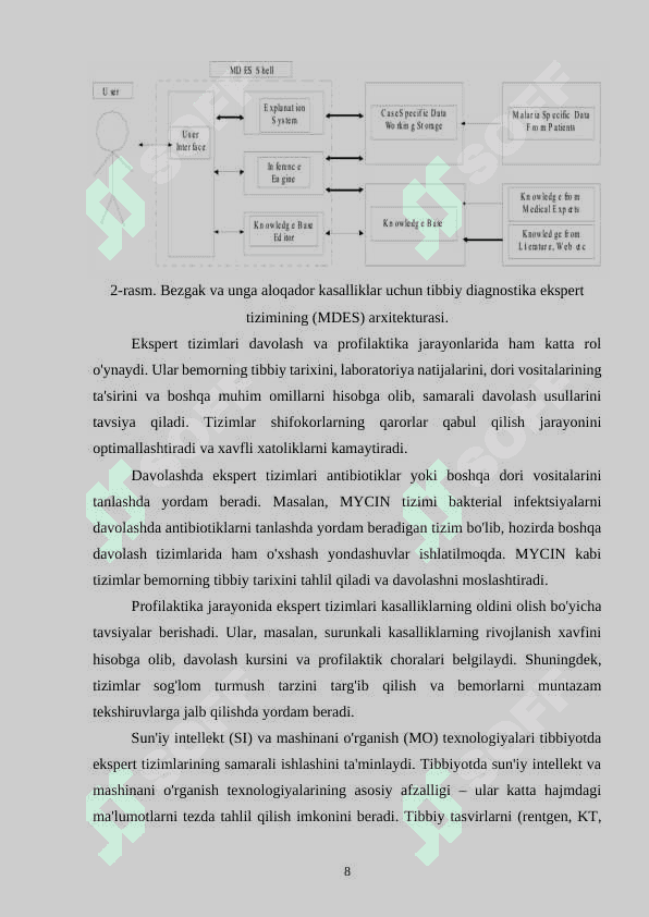 Ekspert tizimlaridan tibbiyotda foydalanishning afzalliklari va kamchiliklari 8