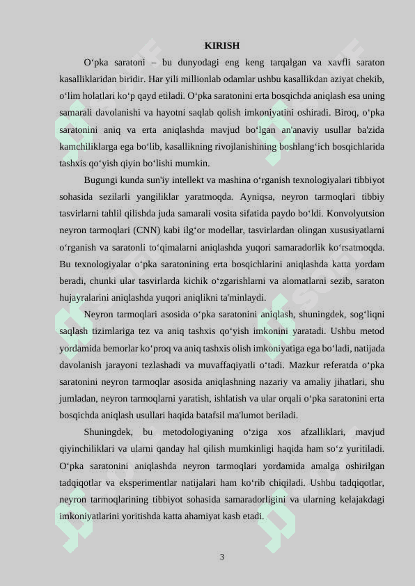 Neyron tarmoqlar asosida o‘pka saratonini erta bosqichda aniqlash 3