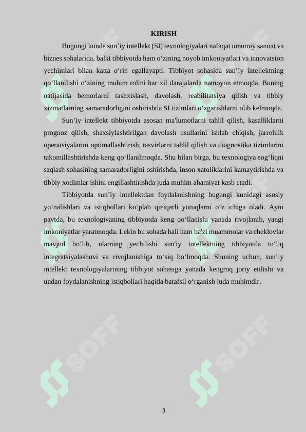 Tibbiyotda sun’iy intellektdan foydalanish bugungi kun va istiqbollar 3