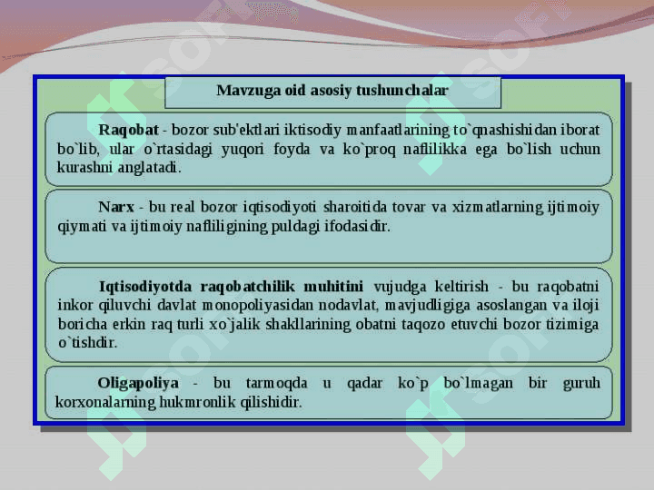 Raqobat turlari va shakllari 2