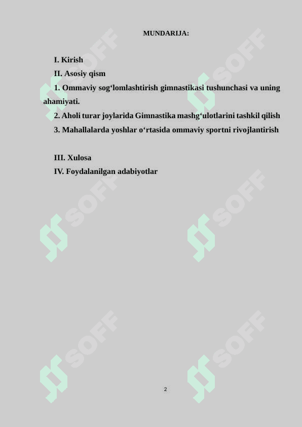 Axoli turar joylarida ommaviy soglomlashtirish gimnastikani tashkil qilish 2