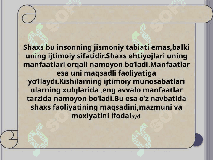 Shaxsning xulq-atvor nazariyasi 7