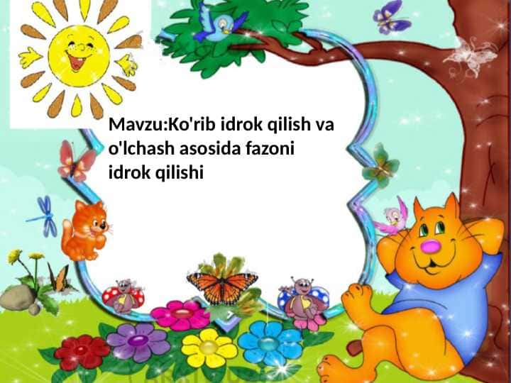Ko'rib idrok qilish va o'lchash asosida fazoni idrok qilishi