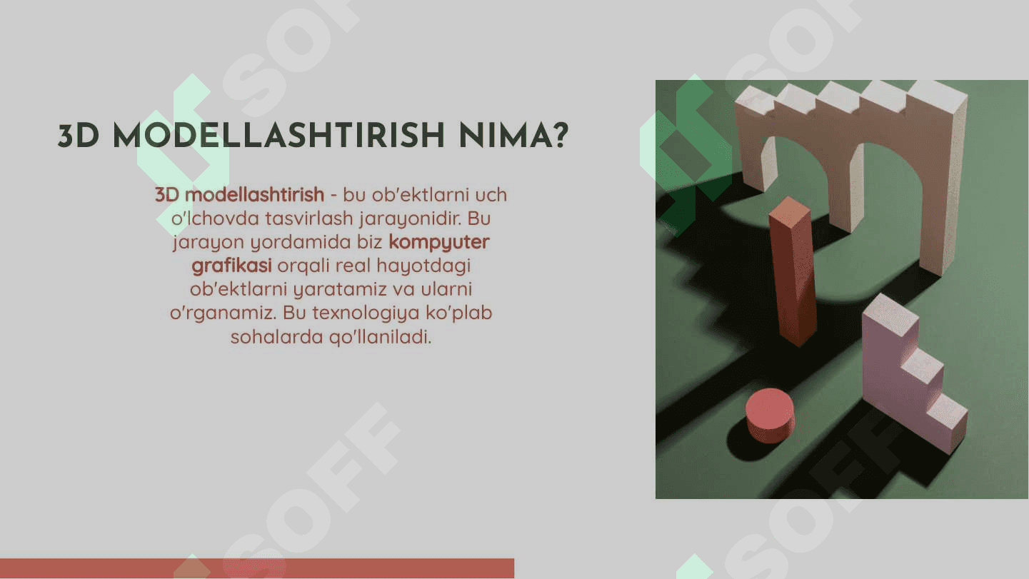 3d modellashtirish tizimlari haqida ma'lumot 3