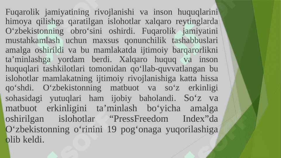 Yangi O’zbekiston ijtimoiy-siyosiy               Va madaniy hayotida aks etishi 6