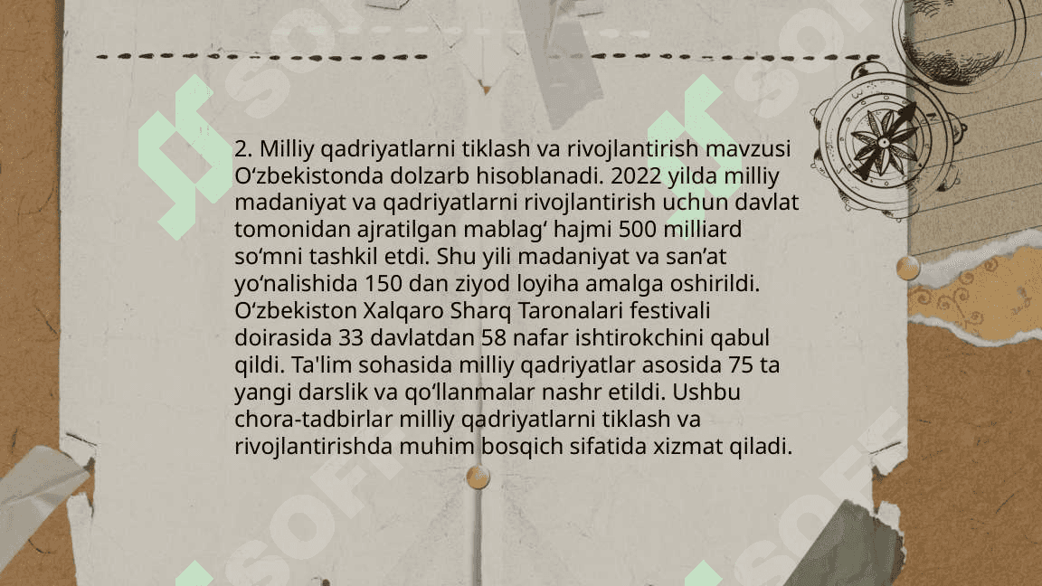 Yangi Õzbekistonda amalga oshirilayotgan ma'naviy õzgarishlar 4