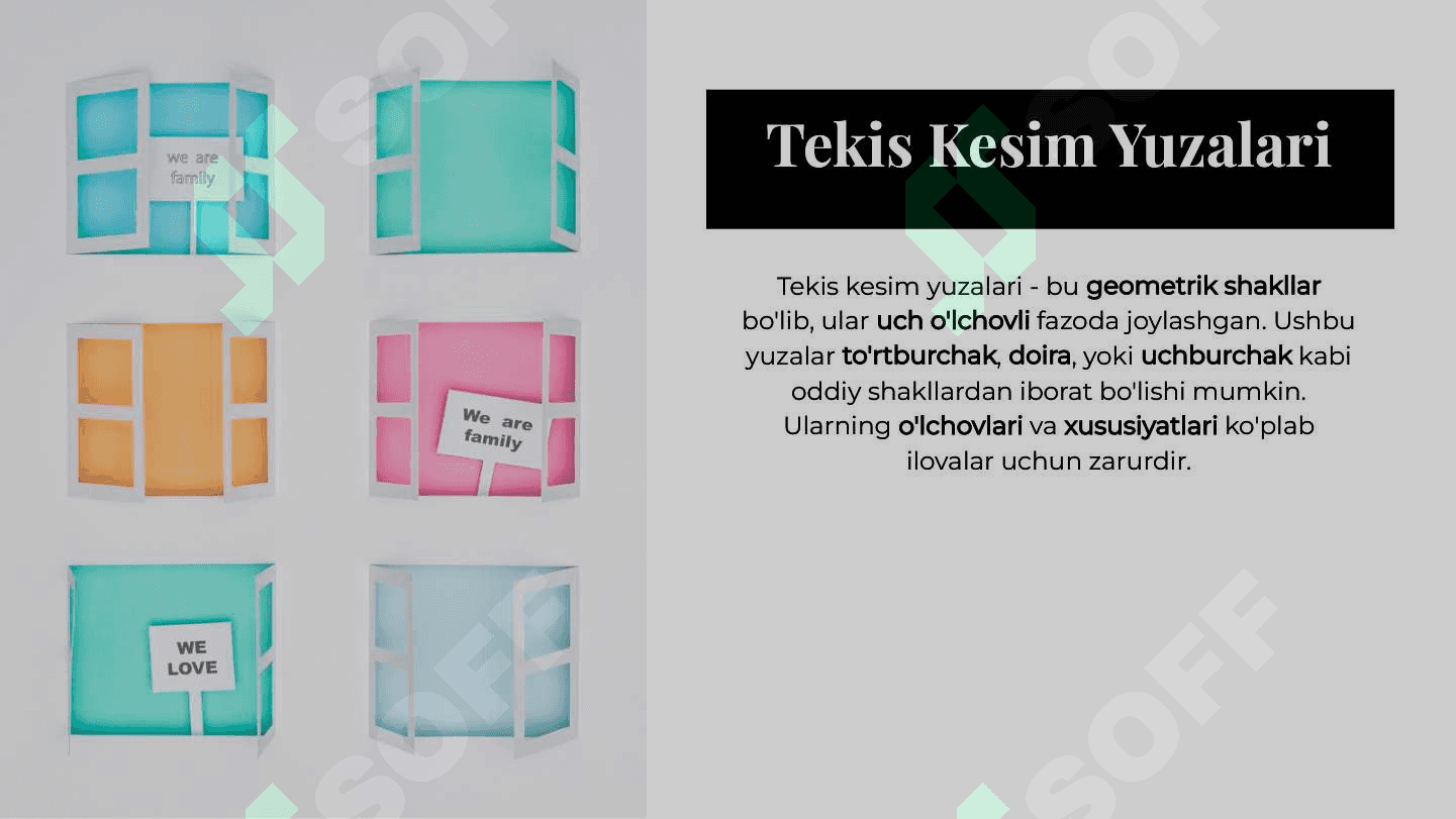 Tekis kesim yuzalarining geometrik xarakteristikalari 3