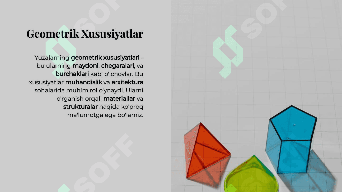 Tekis kesim yuzalarining geometrik xarakteristikalari 4