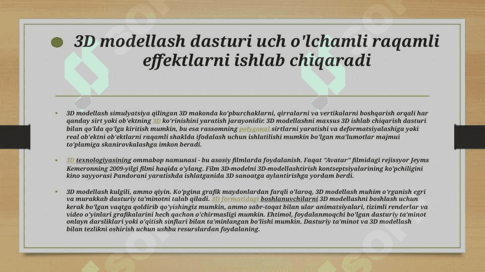 Tarixiy obidalarni 3D modellashtirish 3