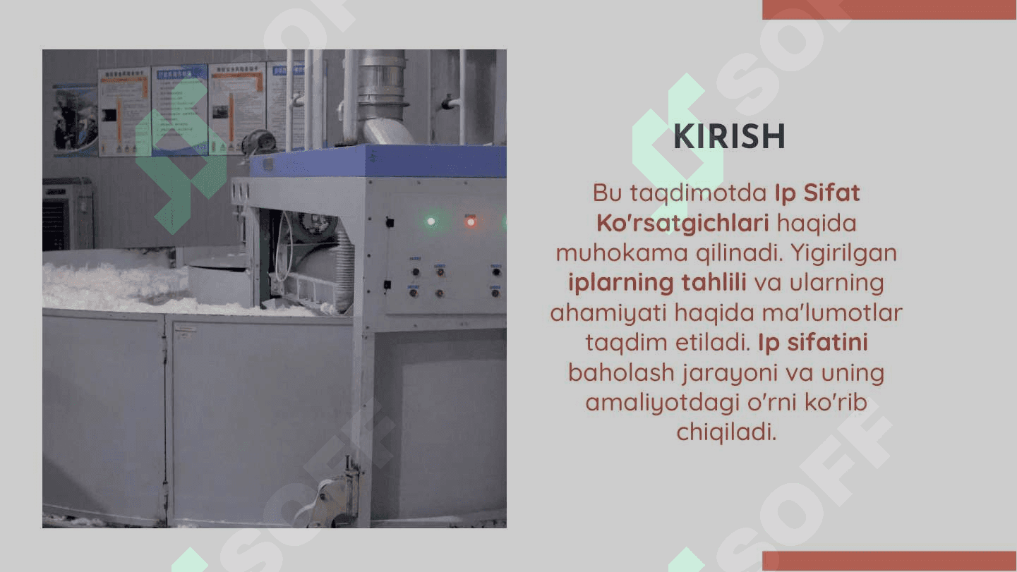 Yigirilgan iplarni sifat ko'rsatkichlari 2