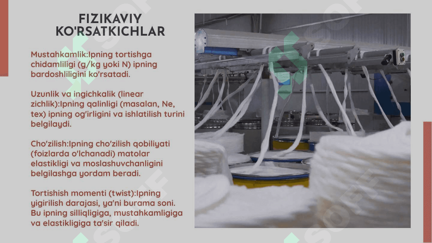 Yigirilgan iplarni sifat ko'rsatkichlari 3