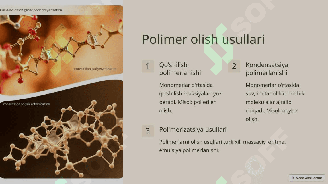 Polimerlar  Olish va Xossalari 3