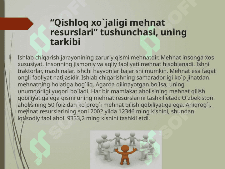 Qishloq xо‘jaligida mehnat resusrlari va ulardan foydalanish samaradorligi 2