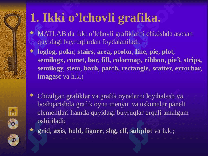 Qo'yilgan masalaning Matlab dastur imkoniyatlaridan foydalanib yechish 3