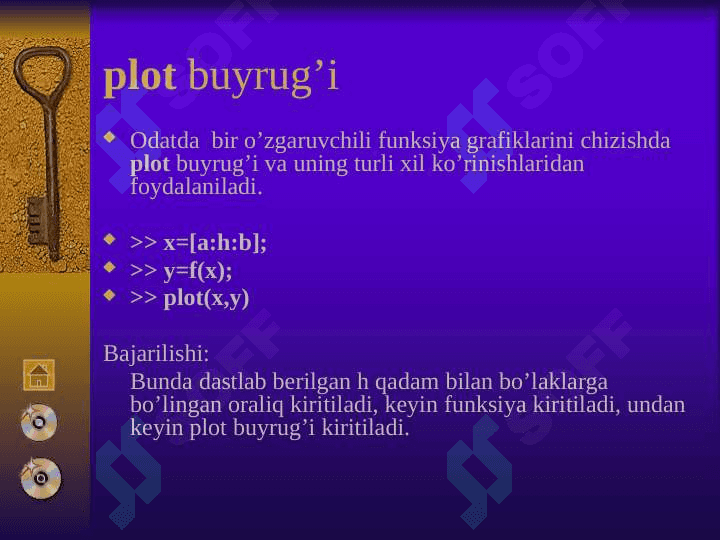 Qo'yilgan masalaning Matlab dastur imkoniyatlaridan foydalanib yechish 4