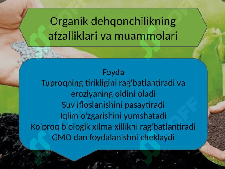 O'zbekistonda Organik dehqonchilik faoliyatining ob'ektlari 8