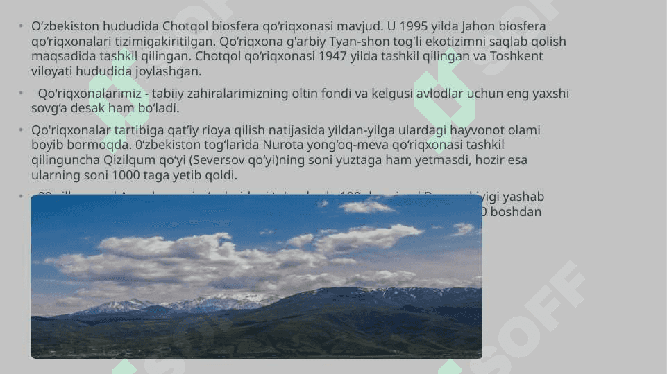 O‘zbekistonning qo‘riqxonalari 5