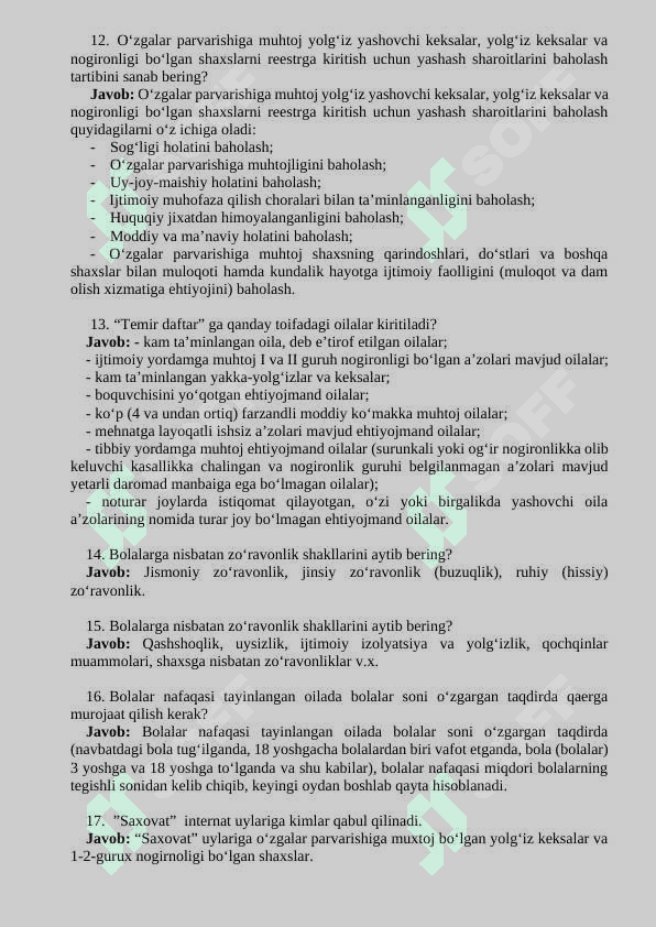 Argos savollar javob javobi 3