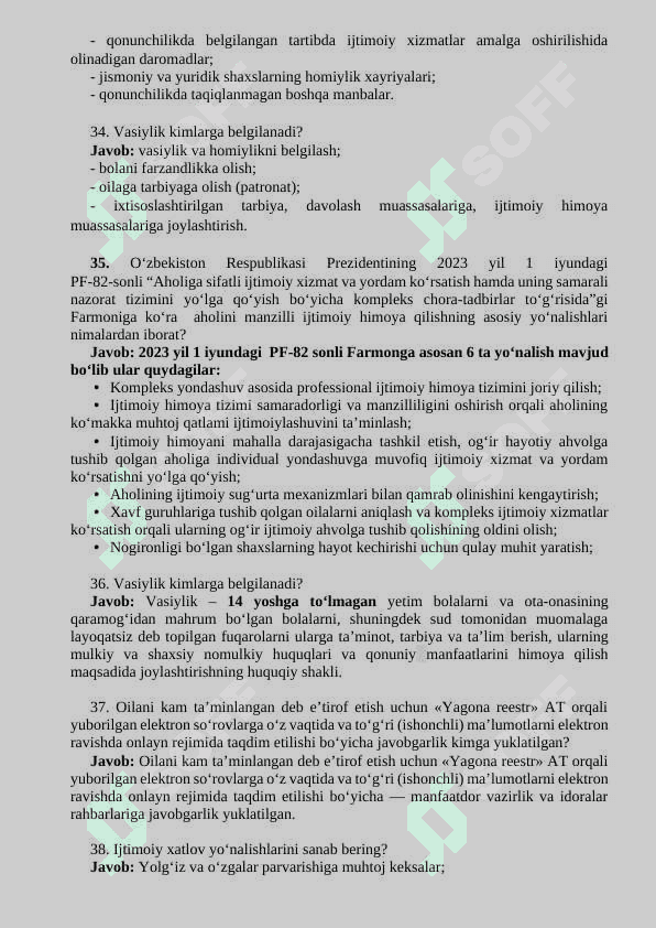 Argos savollar javob javobi 7
